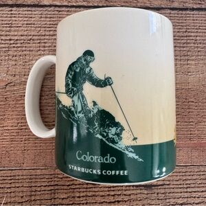 COLORADO Starbucks Coffe Ram Skiier Mountain VINTAGE Coffee Cup 16fl oz